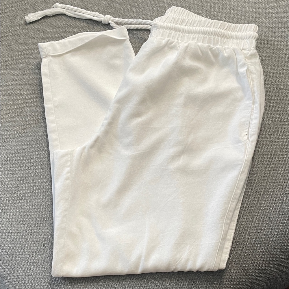 White Summer Linen Pants